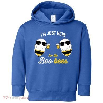 I'm Just Here For The Boo Bees Halloween Ghost Gift Toddler Hoodie