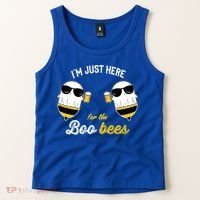 I'm Just Here For The Boo Bees Halloween Ghost Gift Tank Top thumb 2