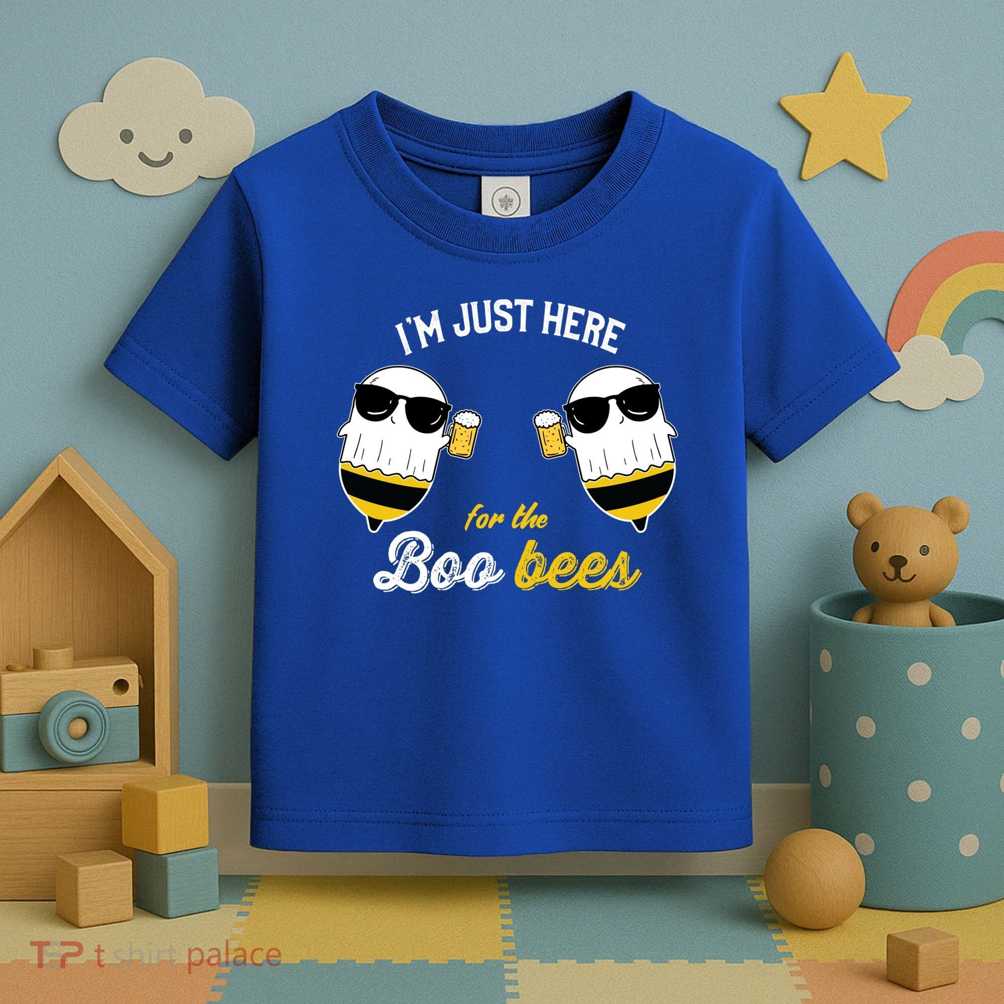 I'm Just Here For The Boo Bees Halloween Ghost Gift Toddler T-Shirt