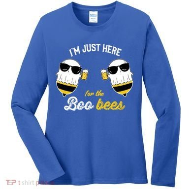 I'm Just Here For The Boo Bees Halloween Ghost Gift Women's Long Sleeve Shirt