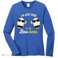 I'm Just Here For The Boo Bees Halloween Ghost Gift Women's Long Sleeve Shirt thumb 0