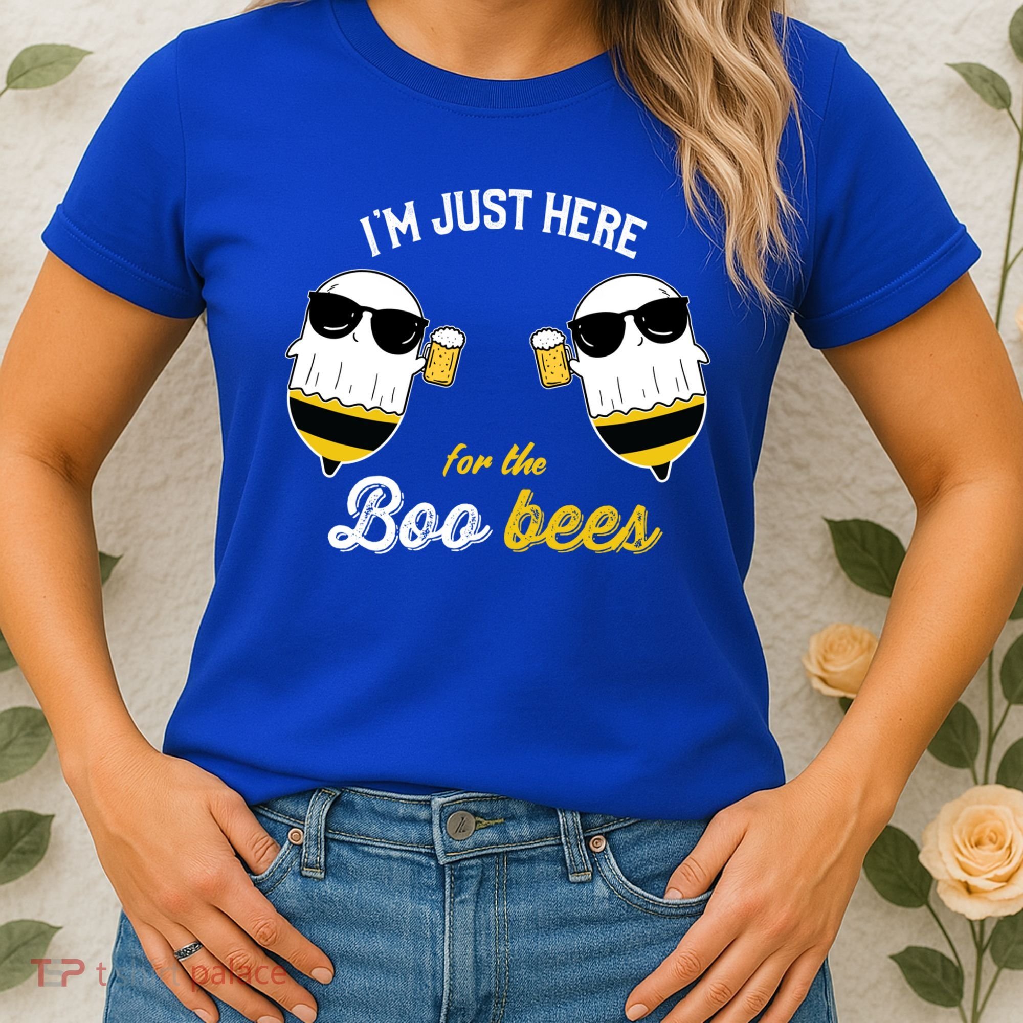 I'm Just Here For The Boo Bees Halloween Ghost Gift Women's T-Shirt