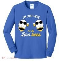 I'm Just Here For The Boo Bees Halloween Ghost Gift Kids Long Sleeve Shirt thumb 0
