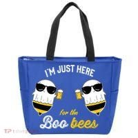 I'm Just Here For The Boo Bees Halloween Ghost Gift Tote Bag thumb 0
