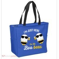 I'm Just Here For The Boo Bees Halloween Ghost Gift Tote Bag thumb 2