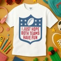 I Just Hope Both Teams Have Fun Kids T-Shirt thumb 3