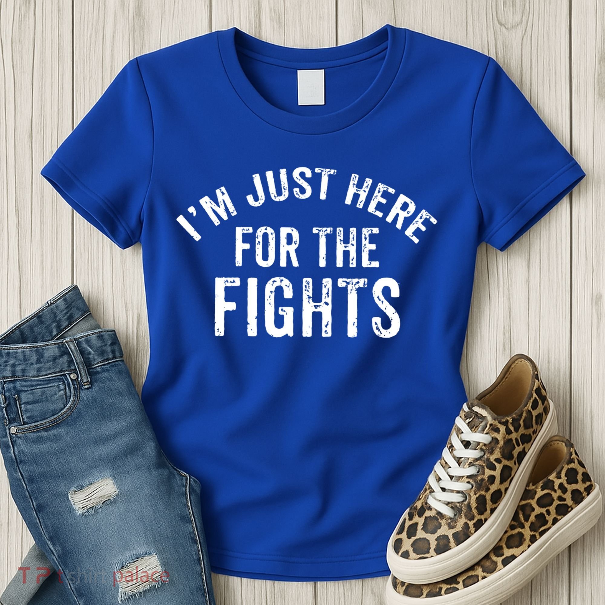 I'm Just Here For The Fights Funny Hockey Cute Gift Women's T-Shirt