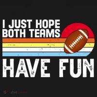 I Just Hope Both Teams Have Fun Retro Football Funny Visor thumb 3