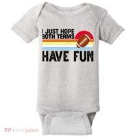 I Just Hope Both Teams Have Fun Retro Football Funny Baby Bodysuit thumb 0