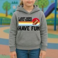 I Just Hope Both Teams Have Fun Retro Football Funny Kids Hoodie thumb 3