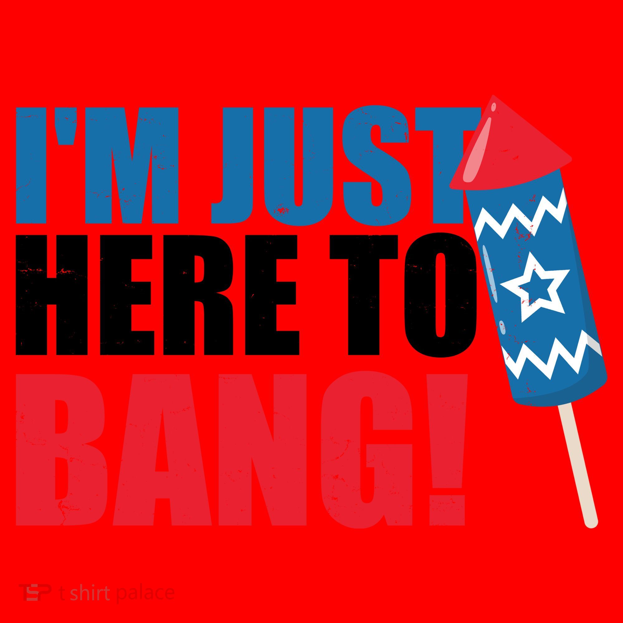 Im Just Here To Bang Firework 4th Of July Santa Hat