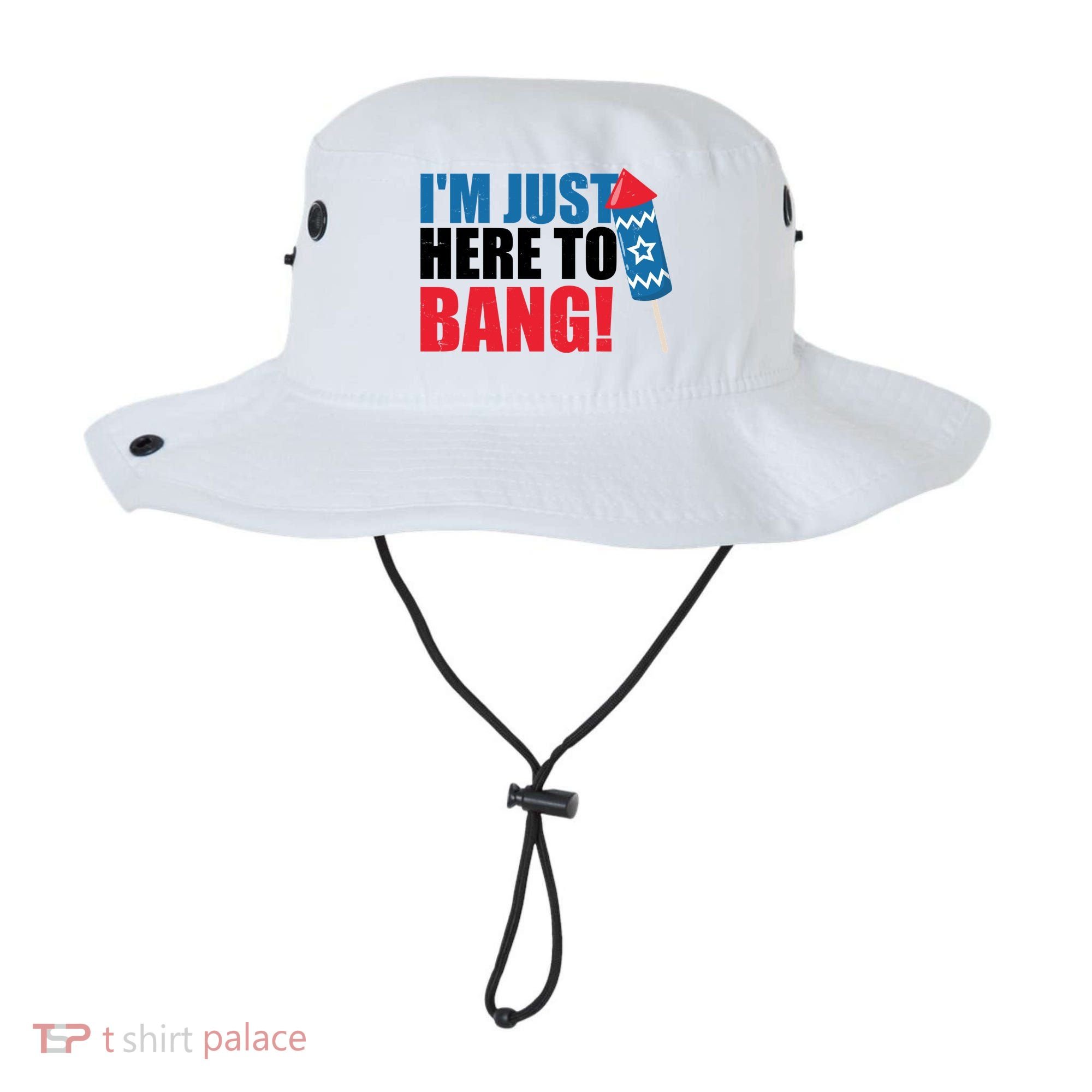 Im Just Here To Bang Firework 4th Of July Bucket Hat