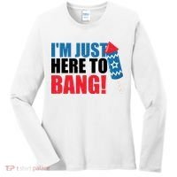 Im Just Here To Bang Firework 4th Of July Women's Long Sleeve Shirt thumb 0