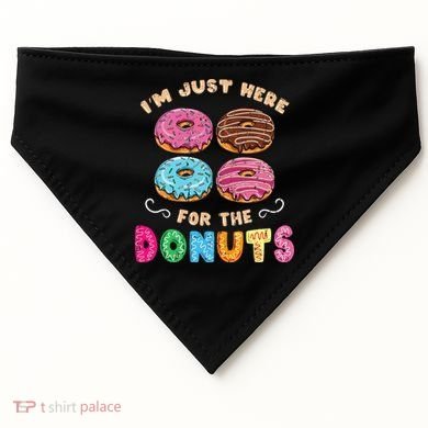 Im Just Here For The Donuts Candy Lover USA-Made Doggie Bandana