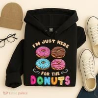 Im Just Here For The Donuts Candy Lover Hoodie thumb 4