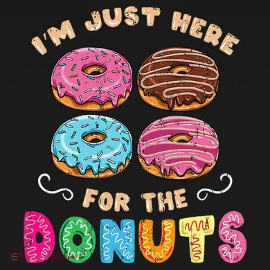 Im Just Here For The Donuts Candy Lover Mesh Reversible Basketball Jersey Tank