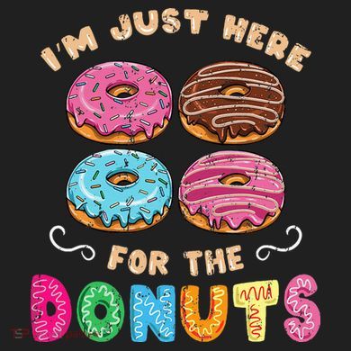 Im Just Here For The Donuts Candy Lover 12oz Stainless Steel Coffee Mug