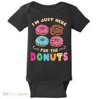 Im Just Here For The Donuts Candy Lover Baby Bodysuit thumb 0