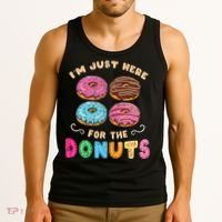 Im Just Here For The Donuts Candy Lover Tank Top thumb 3