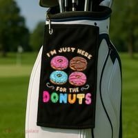 Im Just Here For The Donuts Candy Lover Golf Towel thumb 2