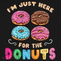 Im Just Here For The Donuts Candy Lover Women's Crop Top Tee thumb 4