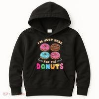 Im Just Here For The Donuts Candy Lover Kids Hoodie thumb 0