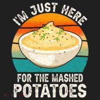 IM Just Here For The Mashed Potatoes Funny Gag Golf Towel thumb 3