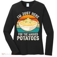 IM Just Here For The Mashed Potatoes Funny Gag Women's Long Sleeve Shirt thumb 0