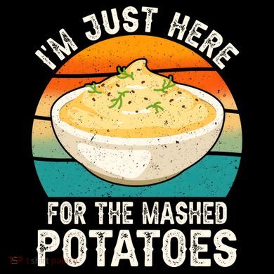 IM Just Here For The Mashed Potatoes Funny Gag Kids Colorblock Raglan Jersey