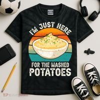 IM Just Here For The Mashed Potatoes Funny Gag Kids Tie-Dye T-Shirt thumb 2