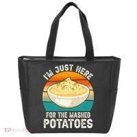IM Just Here For The Mashed Potatoes Funny Gag Tote Bag thumb 0