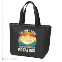 IM Just Here For The Mashed Potatoes Funny Gag Tote Bag thumb 3