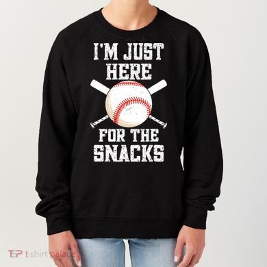 I'm Just Here For The Snacks Vintage Baseball Women's Sweatshirt