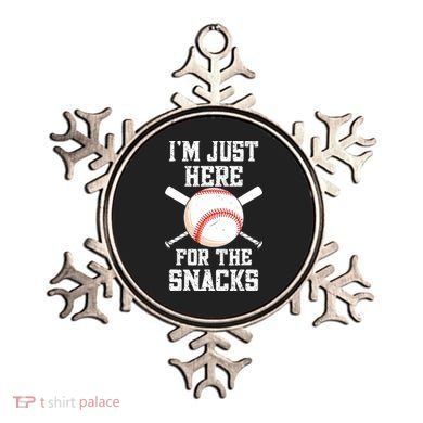 I'm Just Here For The Snacks Vintage Baseball Ornament