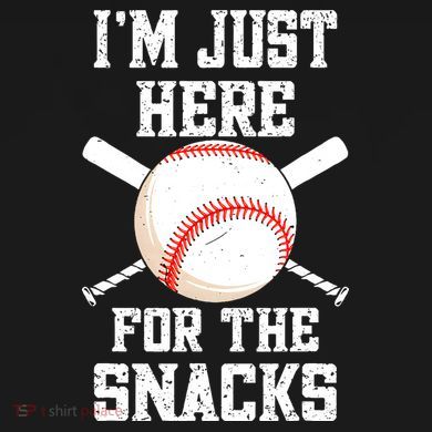 I'm Just Here For The Snacks Vintage Baseball Ornament