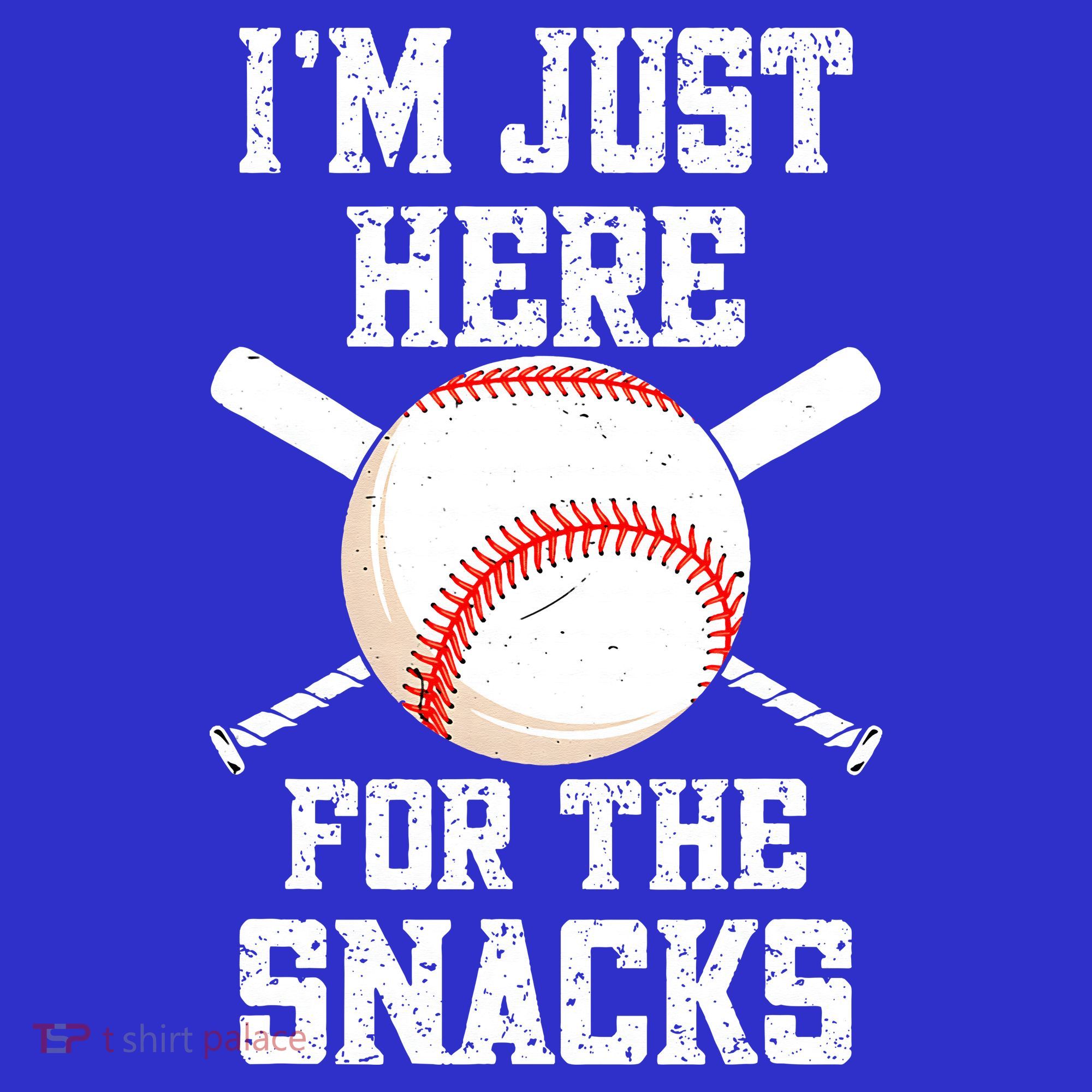 I'm Just Here For The Snacks Vintage Baseball T-Shirt