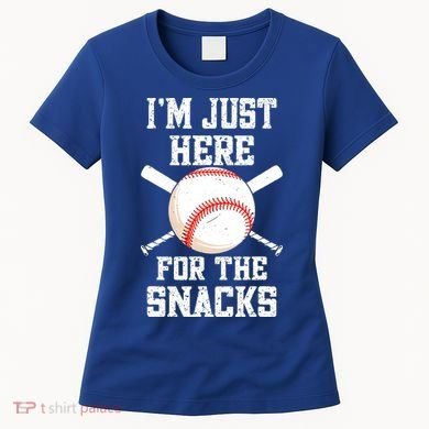 I'm Just Here For The Snacks Vintage Baseball Women's T-Shirt