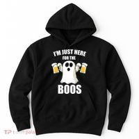 IM Just Here For The Boos Funny Halloween Cute Ghost Gift Hoodie thumb 0