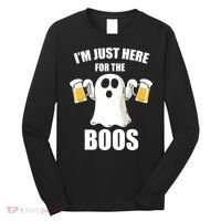 IM Just Here For The Boos Funny Halloween Cute Ghost Gift Long Sleeve Shirt thumb 0