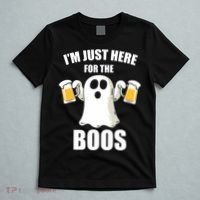 IM Just Here For The Boos Funny Halloween Cute Ghost Gift T-Shirt thumb 5