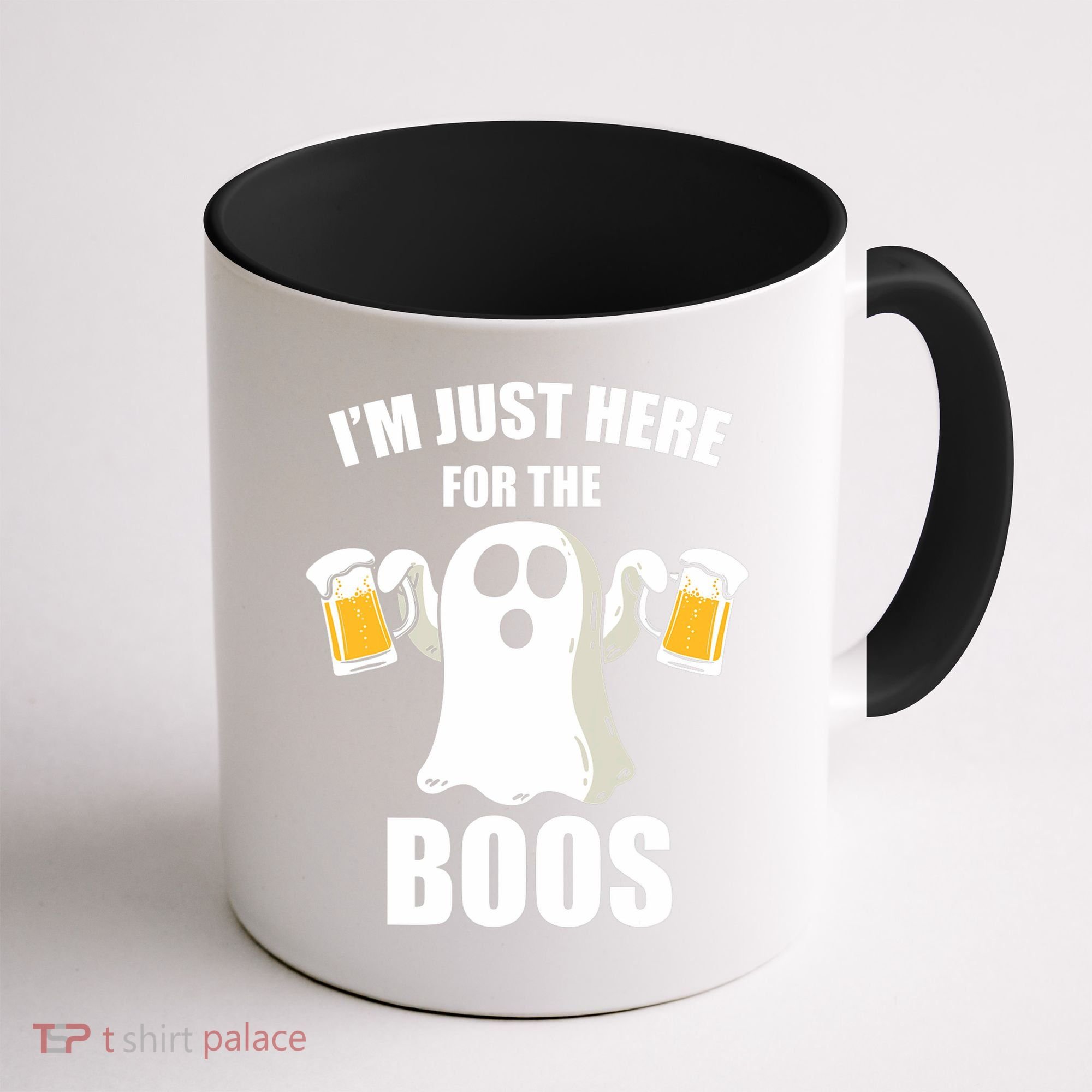 IM Just Here For The Boos Funny Halloween Cute Ghost Gift Coffee Mug