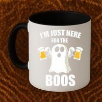 IM Just Here For The Boos Funny Halloween Cute Ghost Gift Coffee Mug thumb 2