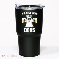 IM Just Here For The Boos Funny Halloween Cute Ghost Gift Tumbler thumb 0