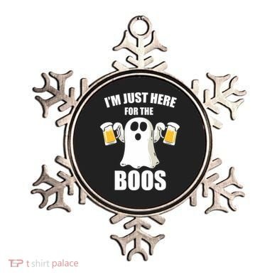 IM Just Here For The Boos Funny Halloween Cute Ghost Gift Ornament