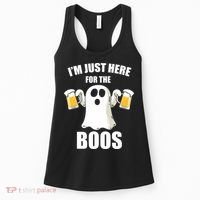 IM Just Here For The Boos Funny Halloween Cute Ghost Gift Women's Tank Top thumb 0