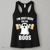 IM Just Here For The Boos Funny Halloween Cute Ghost Gift Women's Tank Top thumb 3