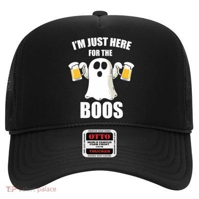 IM Just Here For The Boos Funny Halloween Cute Ghost Gift Hat