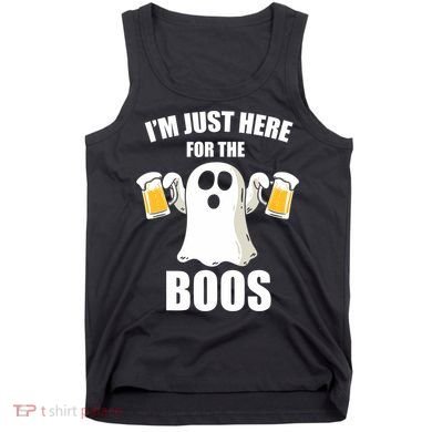IM Just Here For The Boos Funny Halloween Cute Ghost Gift Tank Top