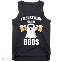 IM Just Here For The Boos Funny Halloween Cute Ghost Gift Tank Top thumb 0