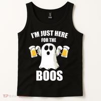 IM Just Here For The Boos Funny Halloween Cute Ghost Gift Tank Top thumb 2